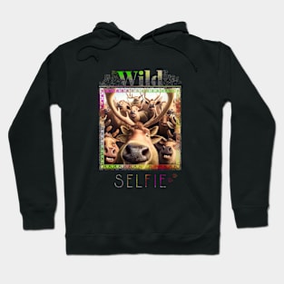 Stag Deer Wild Nature Funny Happy Humor Photo Selfie Hoodie